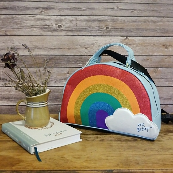 Betsey Johnson Handbags - BETSEY JOHNSON Insulated Lunch Tote Bag Rainbow. N